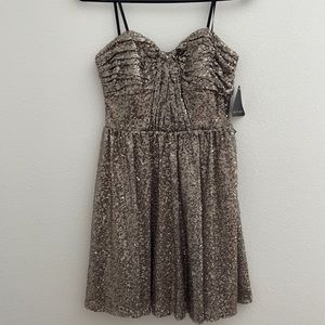 Sparkly gold brown dress - size 3